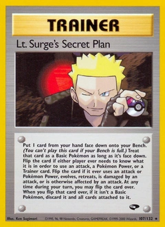 Lt. Surge's Secret Plan Pokémon card, number 107