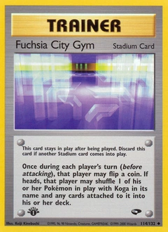 Fuchsia City Gym Pokémon card, number 114