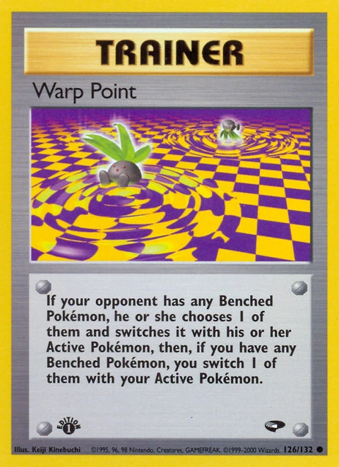 Warp Point Pokémon card from Gym Challenge, number 126 (1st Edition print)