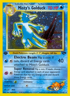 Misty's Golduck Pokémon card, number 12