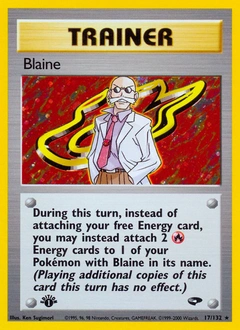 Blaine Pokémon card, number 17