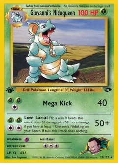Giovanni's Nidoqueen Pokémon card, number 23