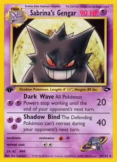 Sabrina's Gengar Pokémon card, number 29