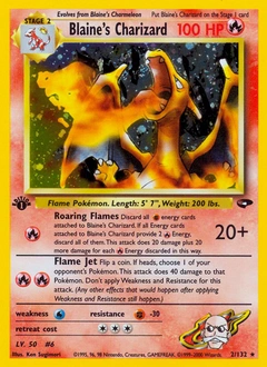 Blaine's Charizard Pokémon card, number 2