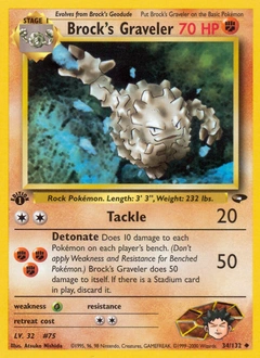 Brock's Graveler Pokémon card, number 34
