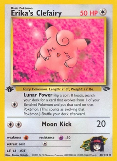 Erika's Clefairy Pokémon card, number 40