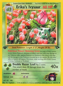 Erika's Ivysaur Pokémon card, number 41