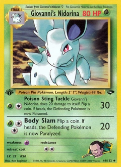 Giovanni's Nidorina Pokémon card, number 44