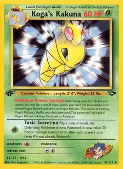 Koga's Kakuna Pokémon card, number 47