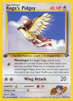 Koga's Pidgey Pokémon card, number 49
