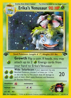 Erika's Venusaur Pokémon card, number 4
