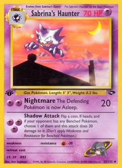 Sabrina's Haunter Pokémon card, number 55