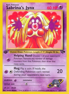 Sabrina's Jynx Pokémon card, number 57