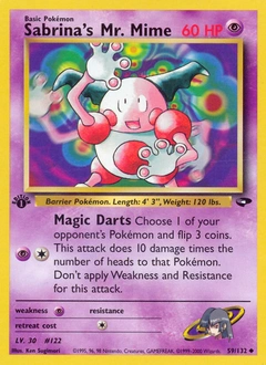 Sabrina's Mr. Mime Pokémon card, number 59
