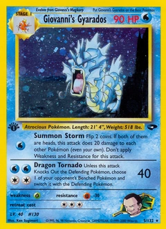 Giovanni's Gyarados Pokémon card, number 5