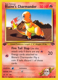 Blaine's Charmander Pokémon card, number 60