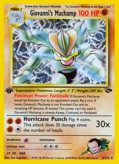 Giovanni's Machamp Pokémon card, number 6