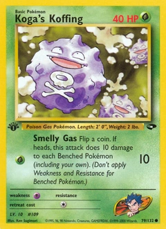 Koga's Koffing Pokémon card, number 79