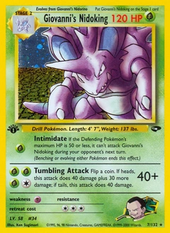 Giovanni's Nidoking Pokémon card, number 7
