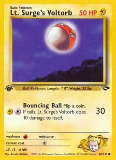 Lt. Surge's Voltorb Pokémon card, number 86