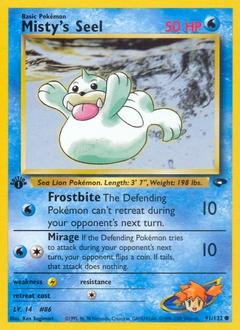 Misty's Seel Pokémon card, number 91