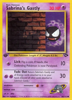 Sabrina's Gastly Pokémon card, number 96