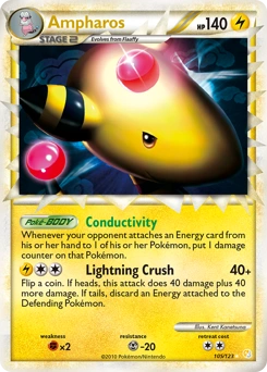 Ampharos Pokémon card, number 105