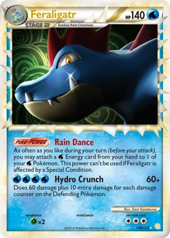 Feraligatr Pokémon card, number 108