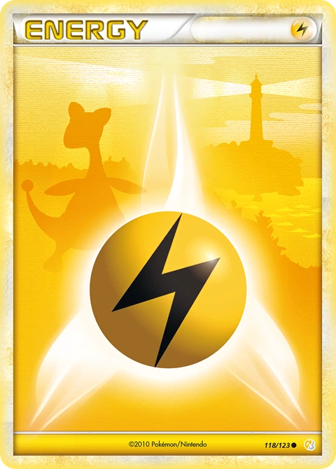 Lightning Energy Pokémon card from HeartGold & SoulSilver, number 118 (Standard print)