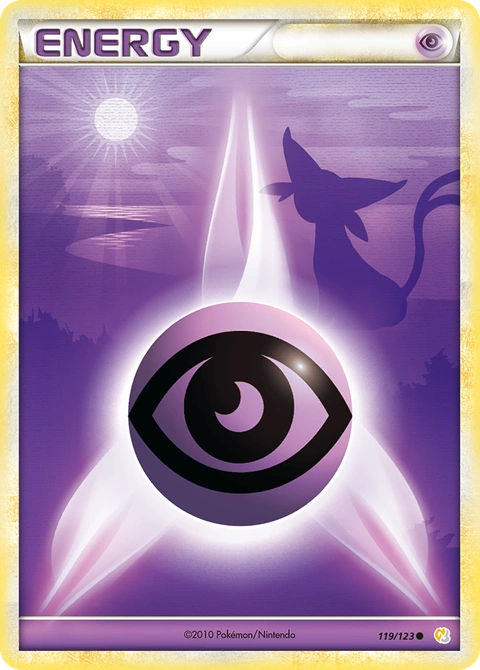 Psychic Energy Pokémon card from HeartGold & SoulSilver, number 119 (Standard print)