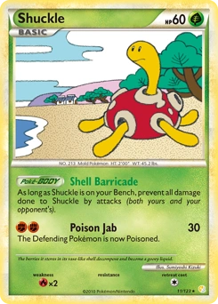Shuckle Pokémon card, number 11