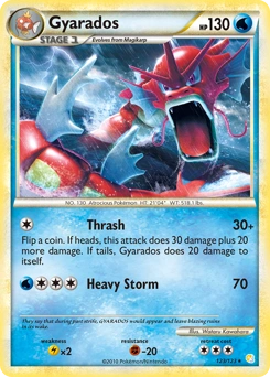 Gyarados Pokémon card, number 123