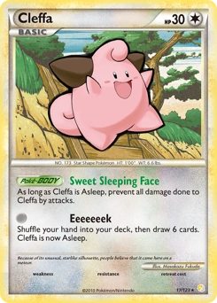 Cleffa Pokémon card, number 17