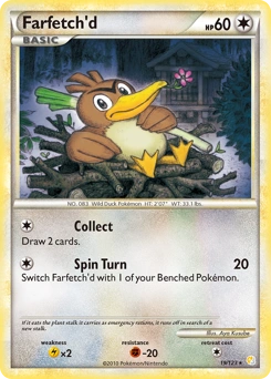 Farfetch'd Pokémon card, number 19