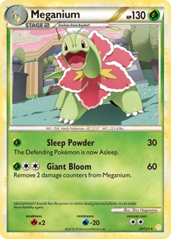 Meganium Pokémon card, number 26