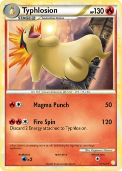 Typhlosion Pokémon card, number 32