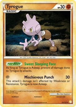 Tyrogue Pokémon card, number 33
