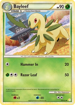 Bayleef Pokémon card, number 35