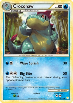 Croconaw Pokémon card, number 38