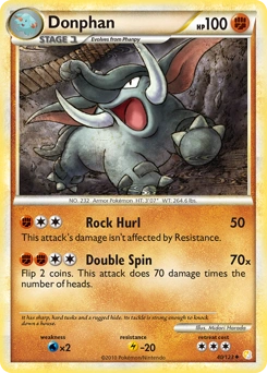 Donphan Pokémon card, number 40