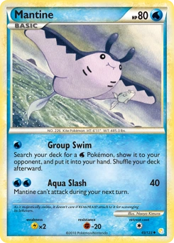 Mantine Pokémon card, number 45