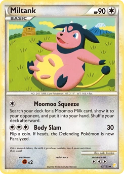 Miltank Pokémon card, number 47