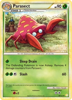 Parasect Pokémon card, number 48