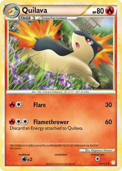 Quilava Pokémon card, number 49
