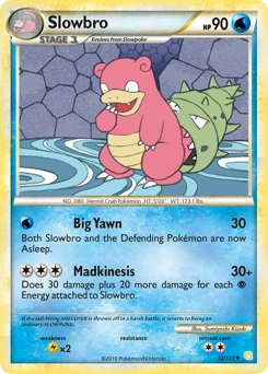 Slowbro Pokémon card, number 52