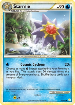 Starmie Pokémon card, number 53