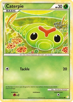 Caterpie Pokémon card, number 57