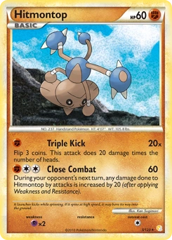 Hitmontop Pokémon card, number 5