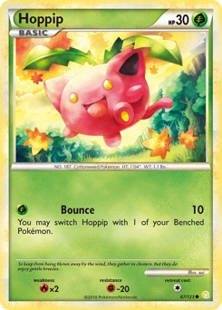 Hoppip Pokémon card, number 67