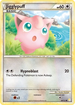 Jigglypuff Pokémon card, number 68
